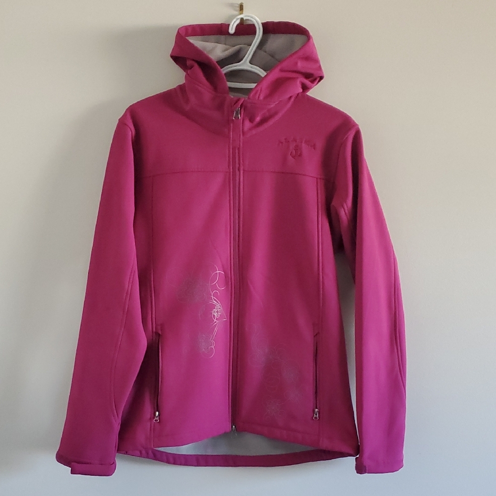 Prairie Mountain Vibrant Pink Hooded Jacket with Zipper Fleexe Lined Size S